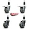 Service Caster 3.5'' Gray Poly Swivel 1-3/8'' Expanding Stem Caster Set 2 Total Lock Brakes, 4PK SCC-EXTTL20S3514-PPUB-2-S-2-138 - alternate 5